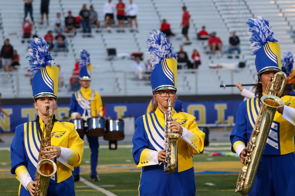 Marching Band performing at halftime