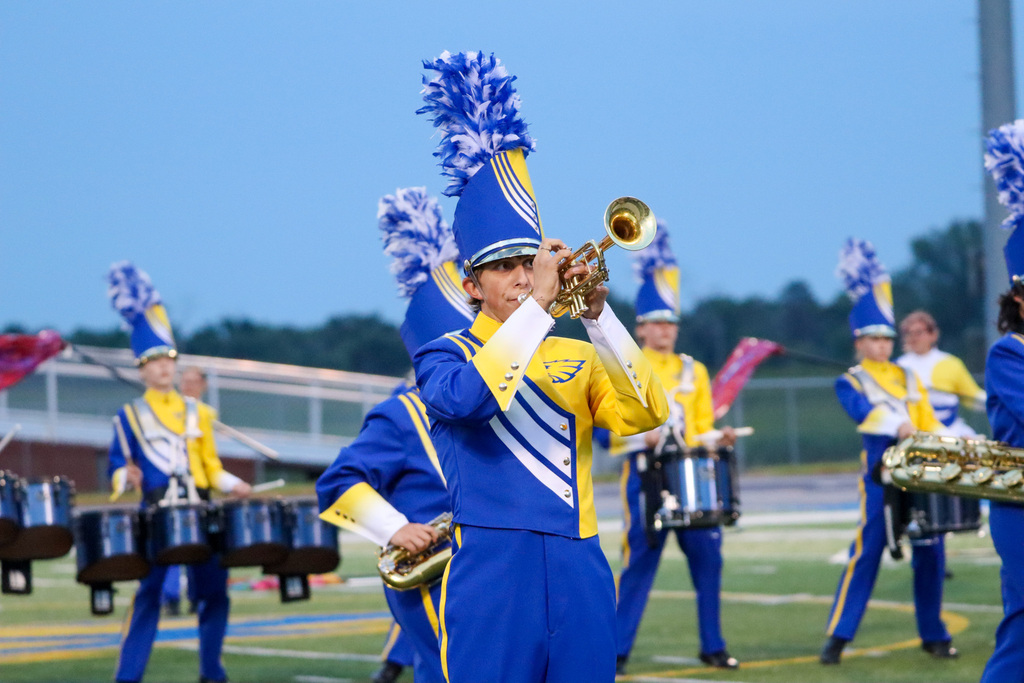Marching Band performing at halftime