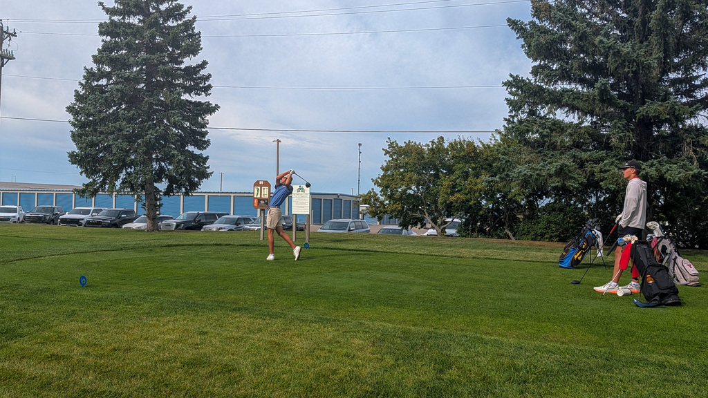 CHS boys golf team member on the golf course