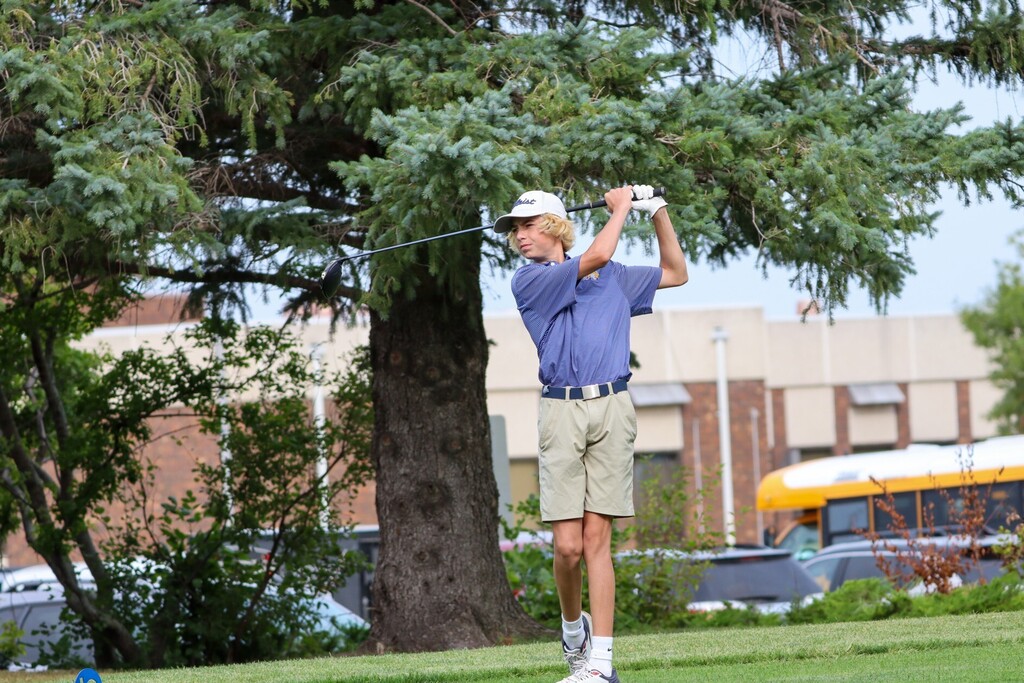 CHS boys golf team member on the golf course