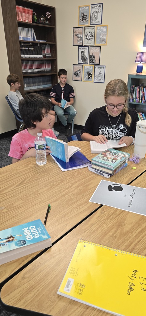 Students in 6th Grade Language Arts at SMS are digging into our first novel of the year by reading with a partner.