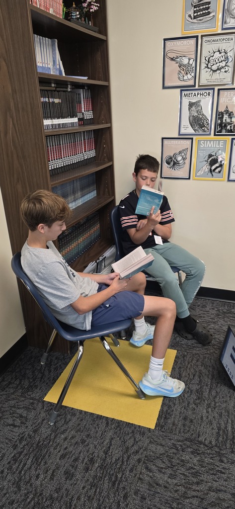 Students in 6th Grade Language Arts at SMS are digging into our first novel of the year by reading with a partner.