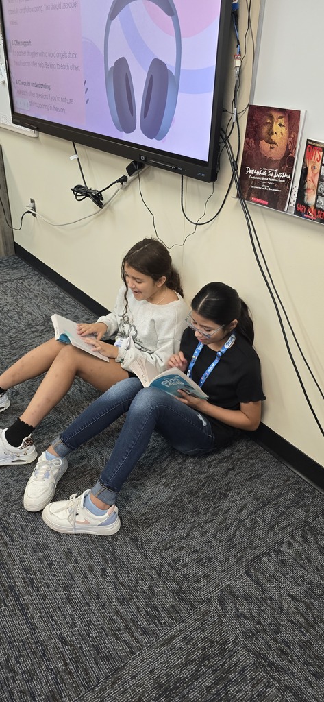 Students in 6th Grade Language Arts at SMS are digging into our first novel of the year by reading with a partner.