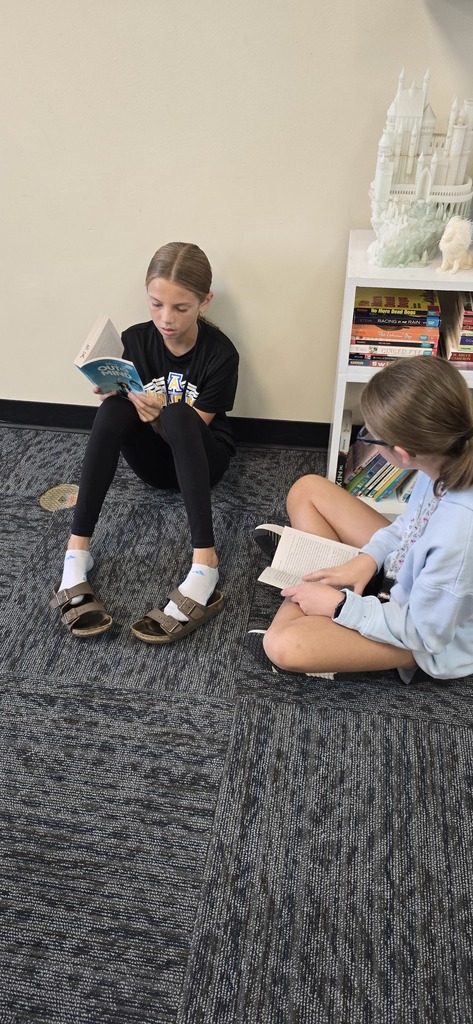 Students in 6th Grade Language Arts at SMS are digging into our first novel of the year by reading with a partner.
