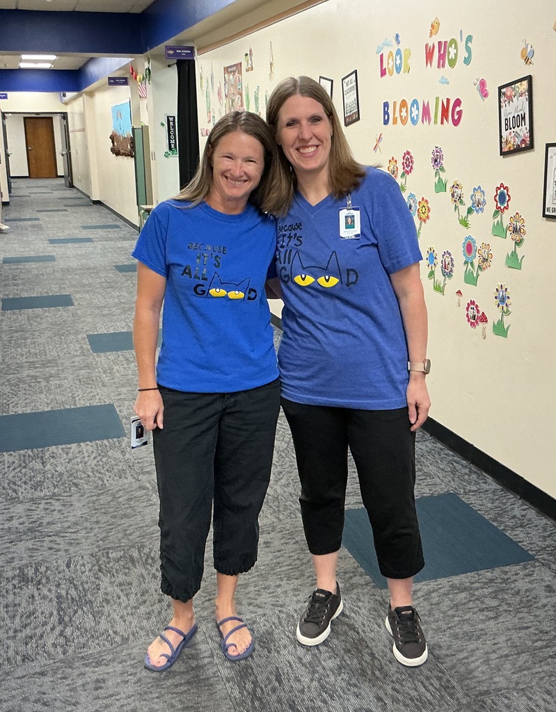 Two teachers unexpectedly twinning for the day.