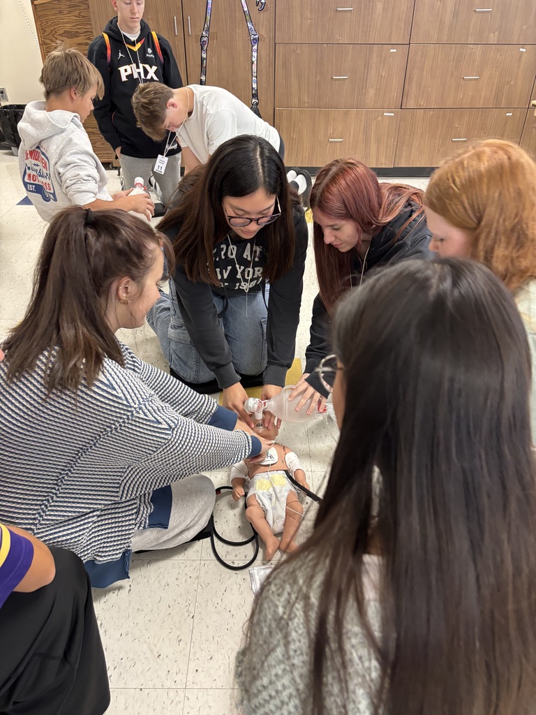EMR students practicing respiratory skills at ATEC