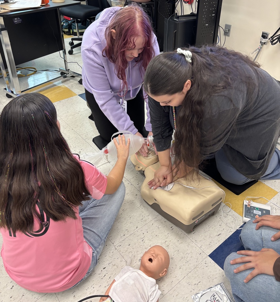 EMR students practicing respiratory skills at ATEC
