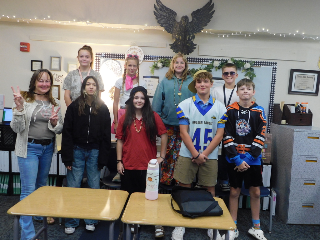 🎉 HOMECOMING DAY 2! 🎉  Today was DECADES DAY at HMS—and our students definitely dressed the part! 🕺💃📻  This morning, homerooms went face-to-face in a cup stacking challenge! 🥤⚡️ Congratulations to our winning homerooms who are one step closer to taking home the 🏆 Golden Eagle Cup!  📸 REMINDER: TOMORROW IS PICTURE DAY! Make sure you dress your best and bring your best smile! 😁  GO EAGLES! 💙💛🦅
