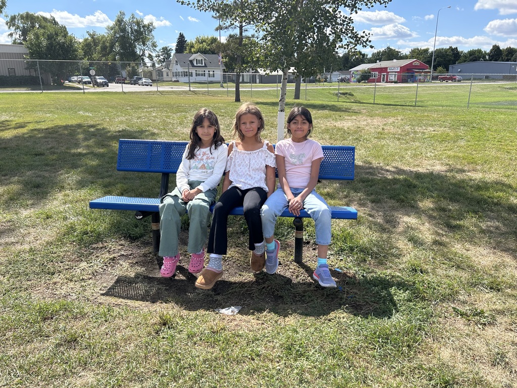 Kids sitting on the bench
