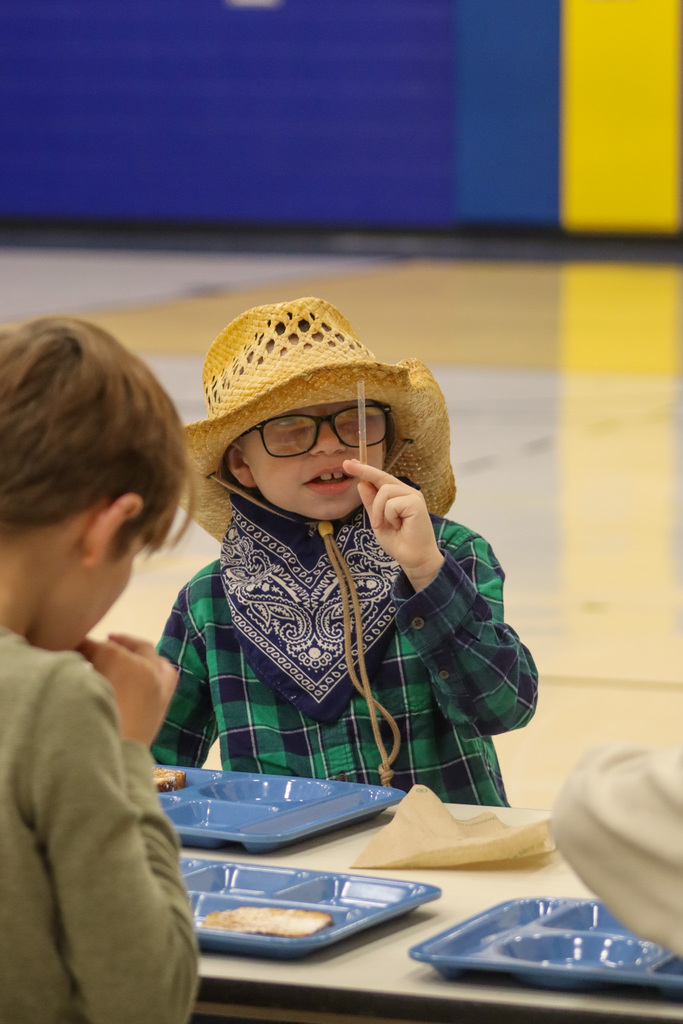 A Simmons Elementary student dressed as a cowboy