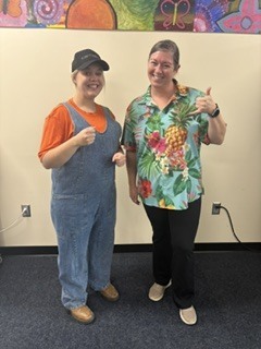 Construction Worker & Hawaiian Surfer