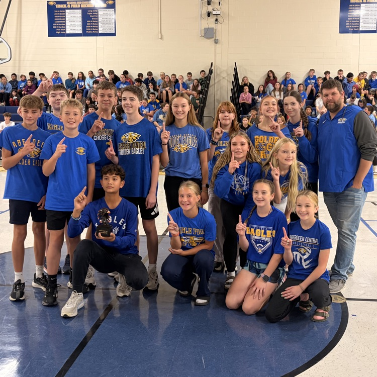 Mr. Fox’s homeroom won the Golden Eagle Cup! 