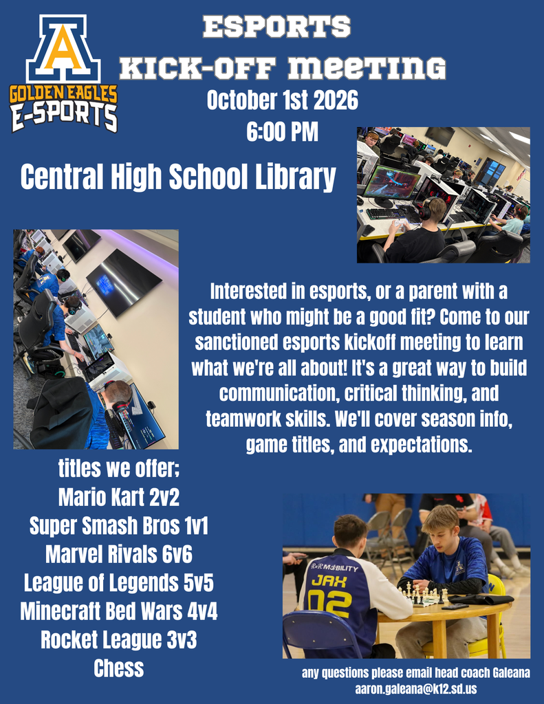E Sports meeting Oct 1-Library 6pm