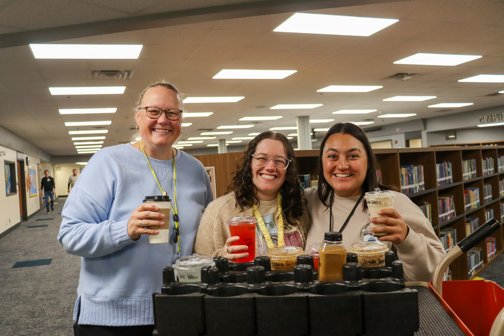 Holgate staff with their coffees