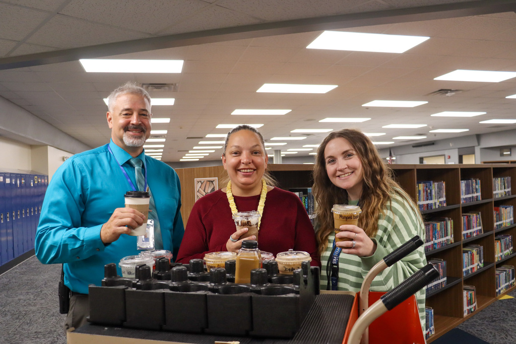 Holgate staff with coffee
