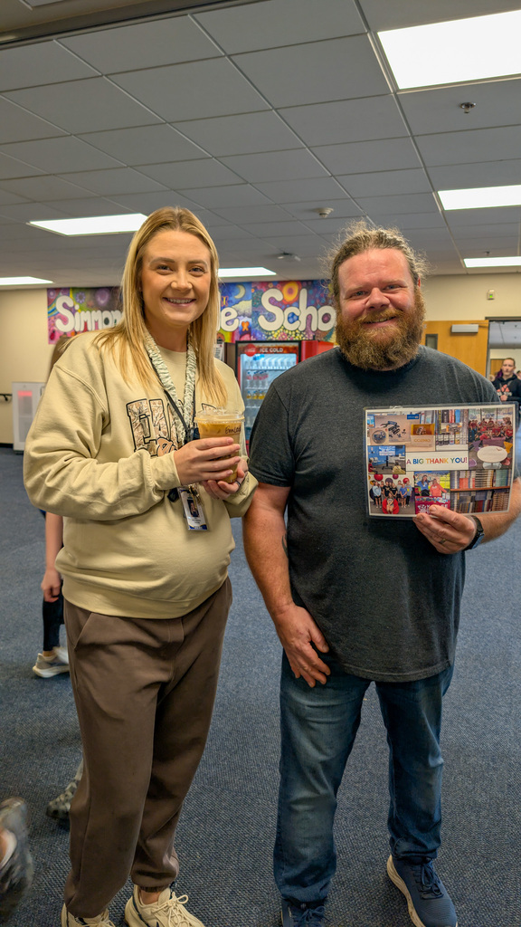 SMS teacher with her coffee and Brodie from The Market
