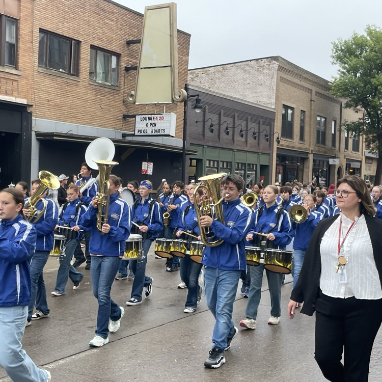 marching band in street