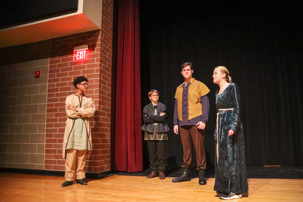 Macbeth rehearsal at the CHS theater