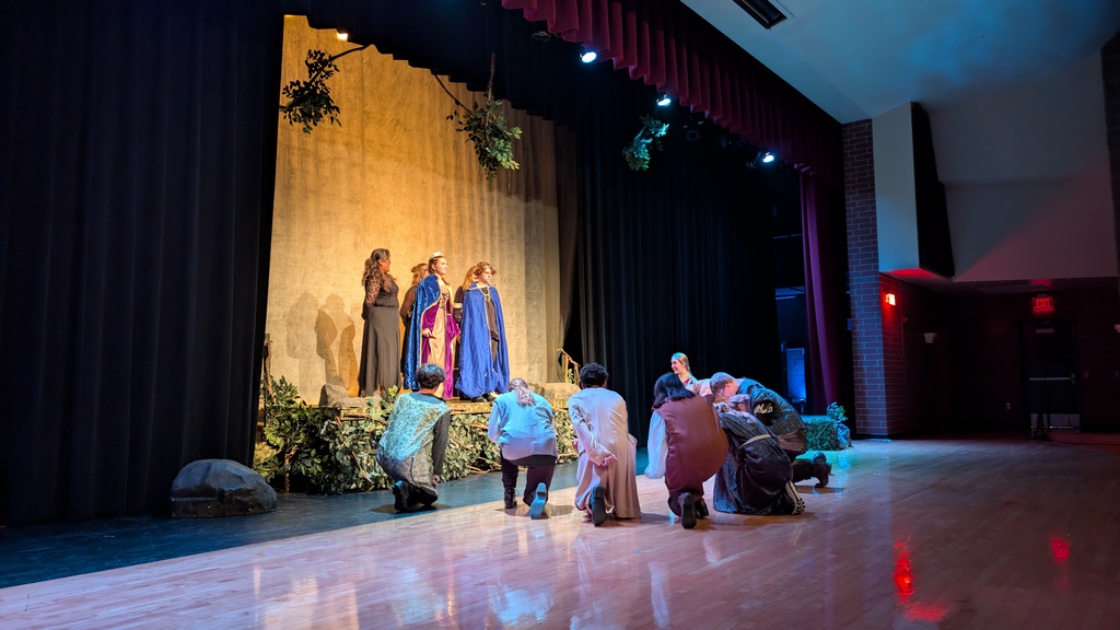 Macbeth rehearsal at the CHS theater
