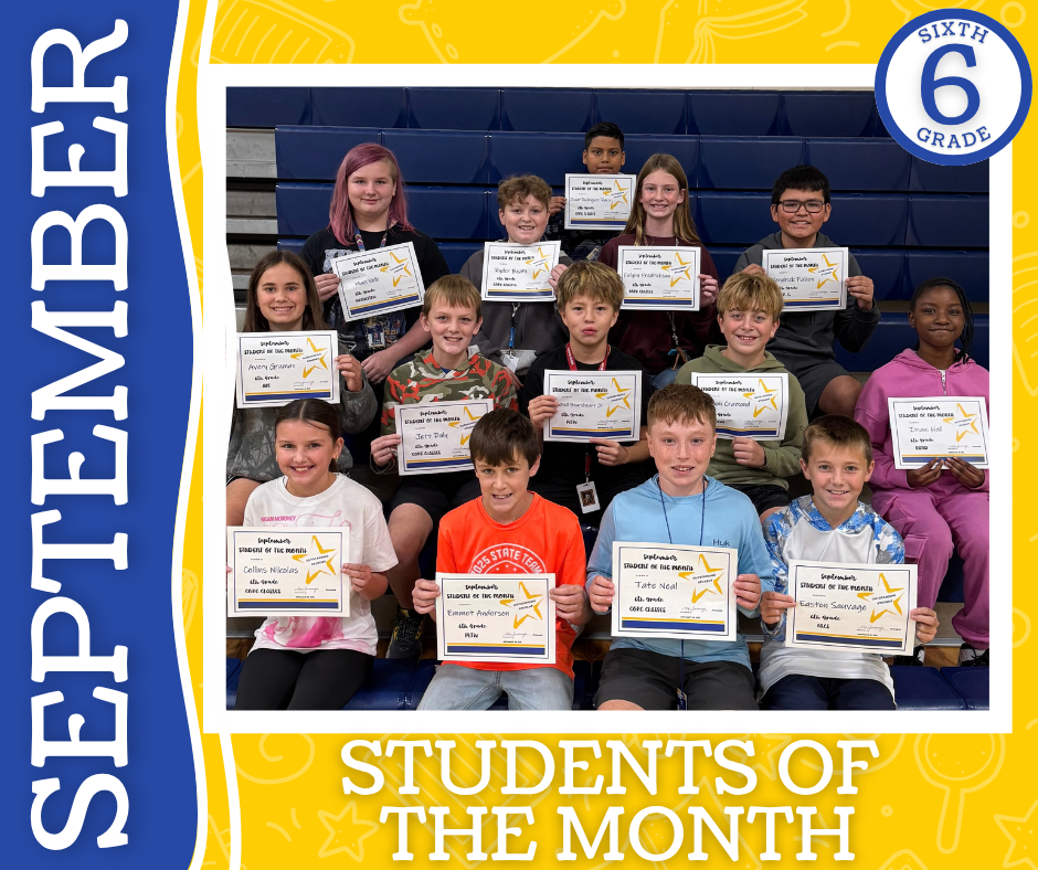 September Student of the Month Winners!
