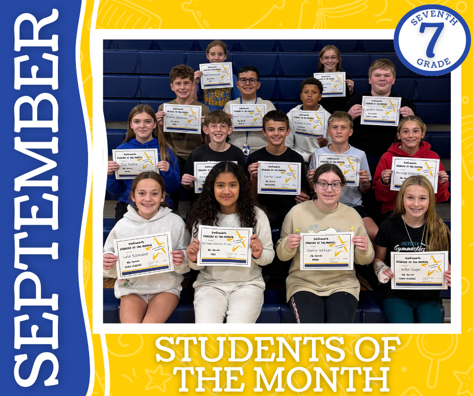 September Student of the Month Winners!