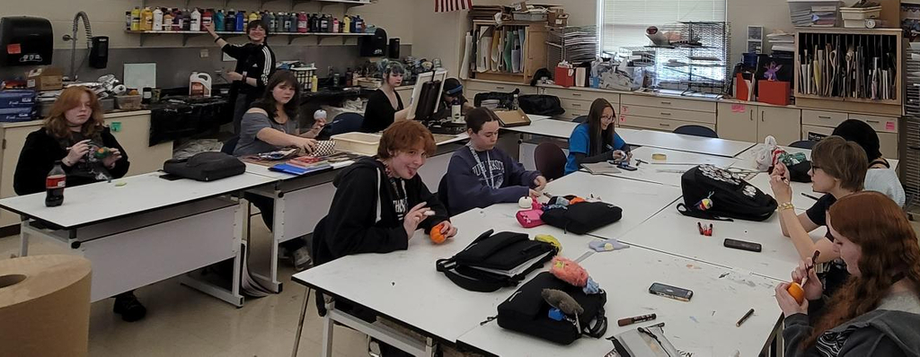 Art club members are decorating pumpkins this week!