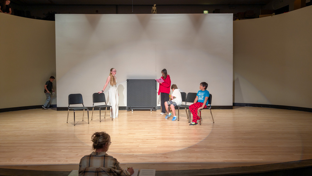Holgate students rehearsing their fall play