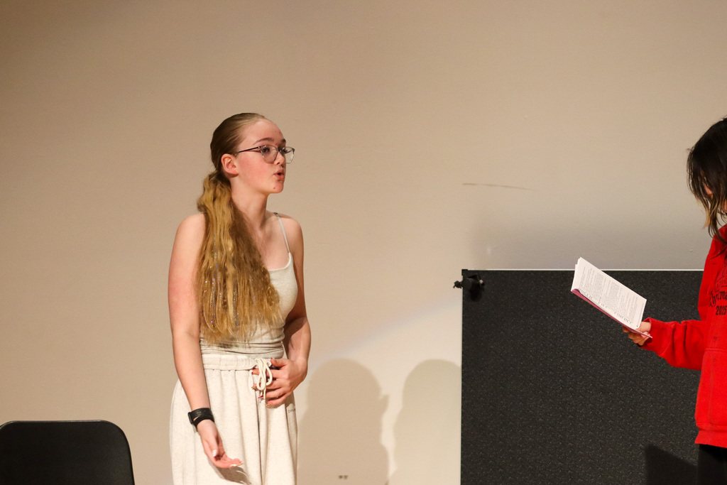 Holgate students rehearsing their fall play