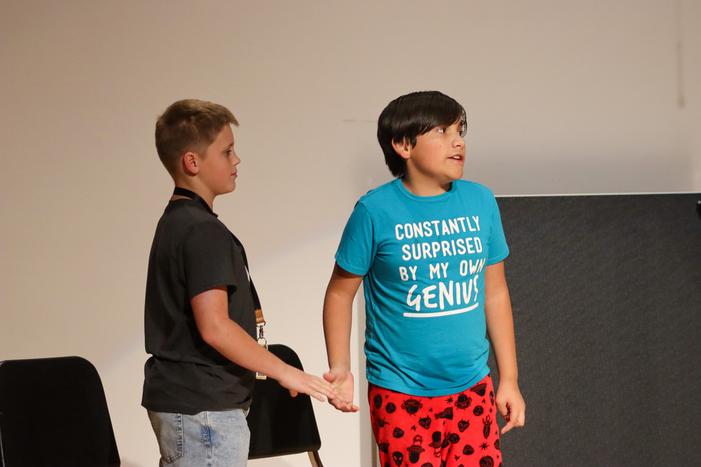 Holgate students rehearsing their fall play