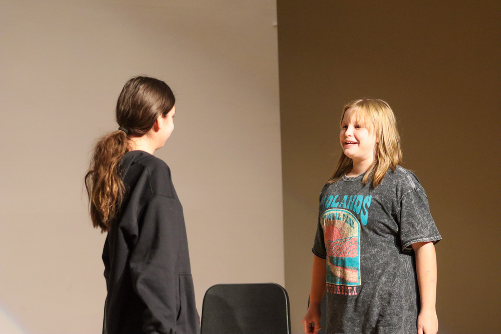 Holgate students rehearsing their fall play