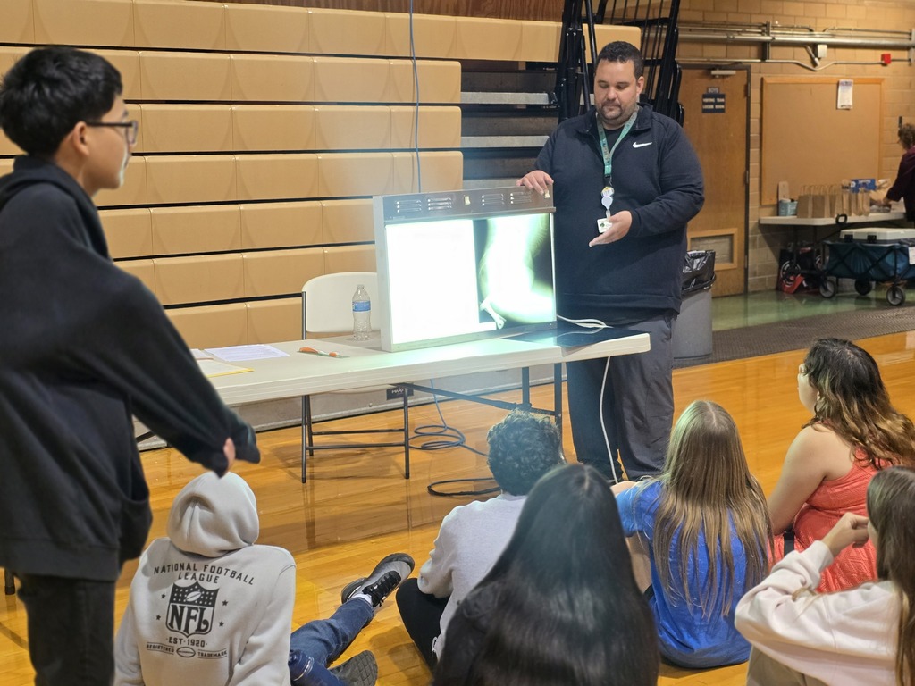 SMS students learning about health careers at Camp Med
