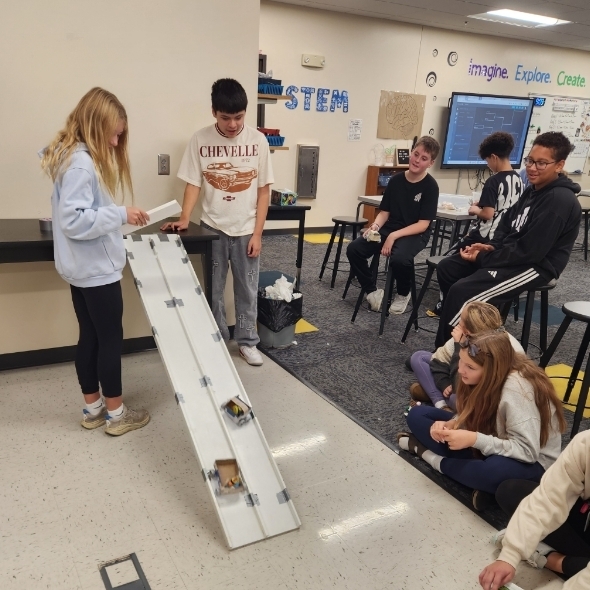 Students racing