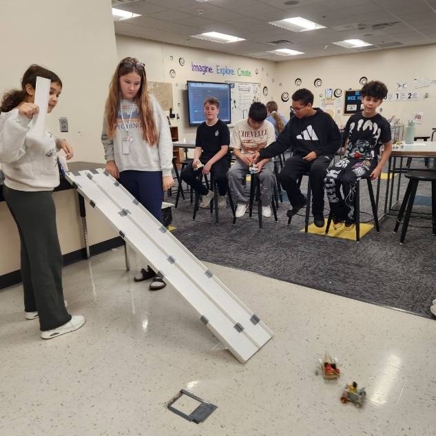 Students racing