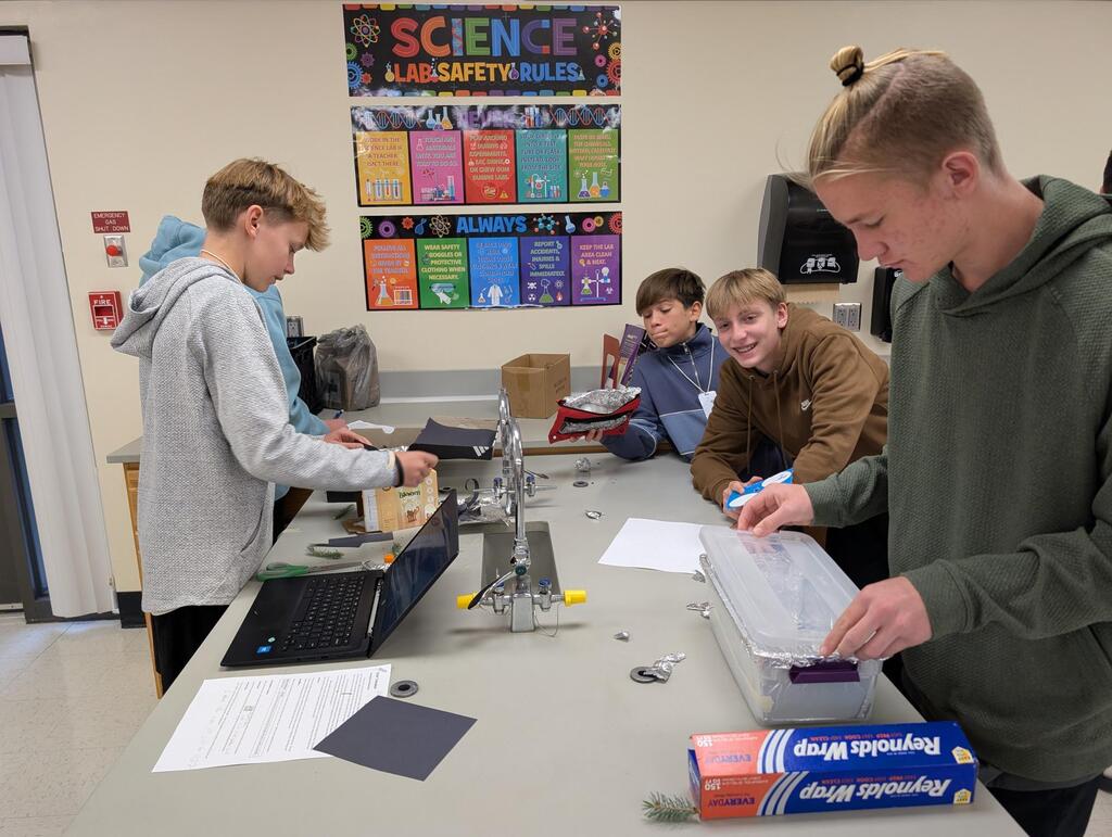 8th grade has been busy learning the basics of thermodynamics in science! Convection currents, cooler design competition, and solar ovens, oh my!