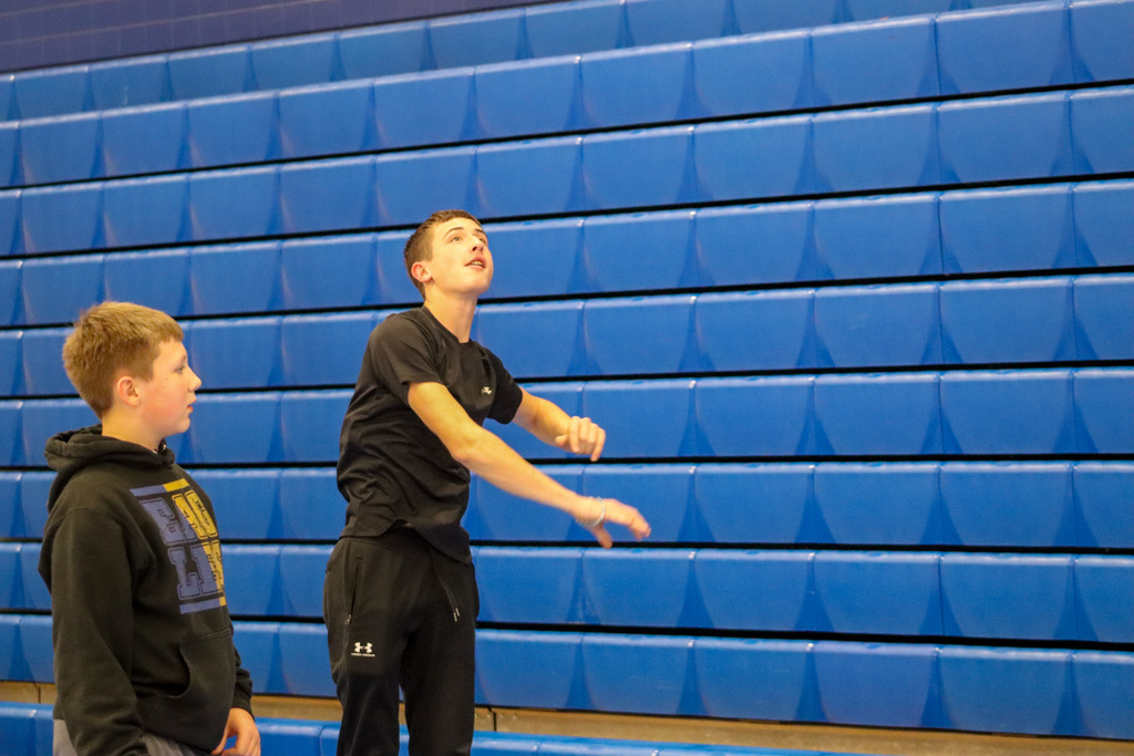 SMS students playing sports at Family Fun Night