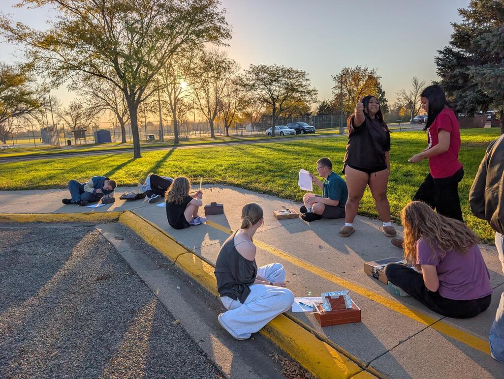 8th Graders wrapped up their unit on thermodynamics this morning by melting chocolate using the sun's radiation!