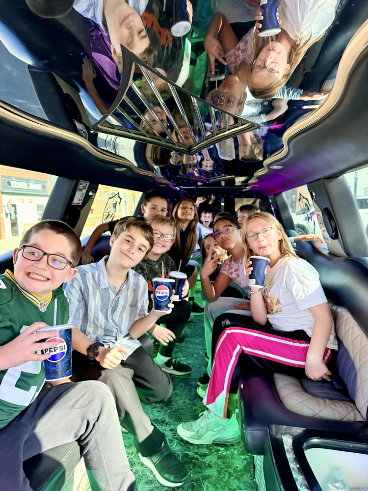 students in limo