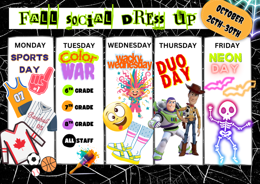 Neon Halloween Dress Up Days