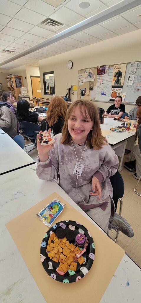 Aaralyn's spooky cookie came out great!
