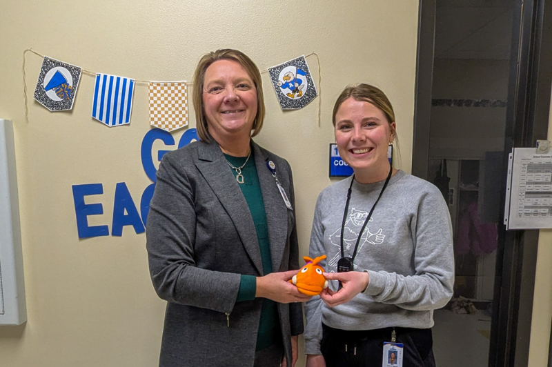 Jordyn Knecht with Dr. Guffin