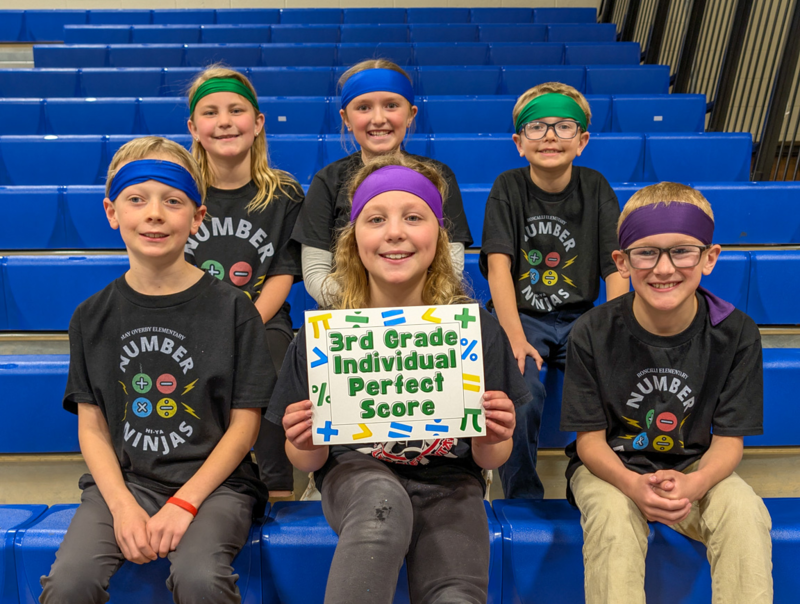 3rd grade individual perfect score winners