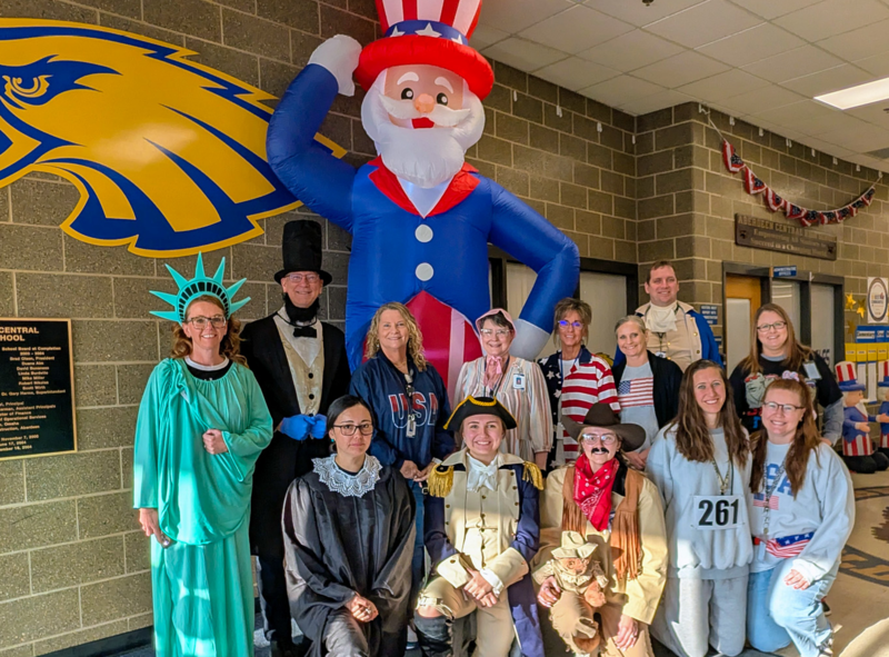 CHS staff dressed in patriotic costumes