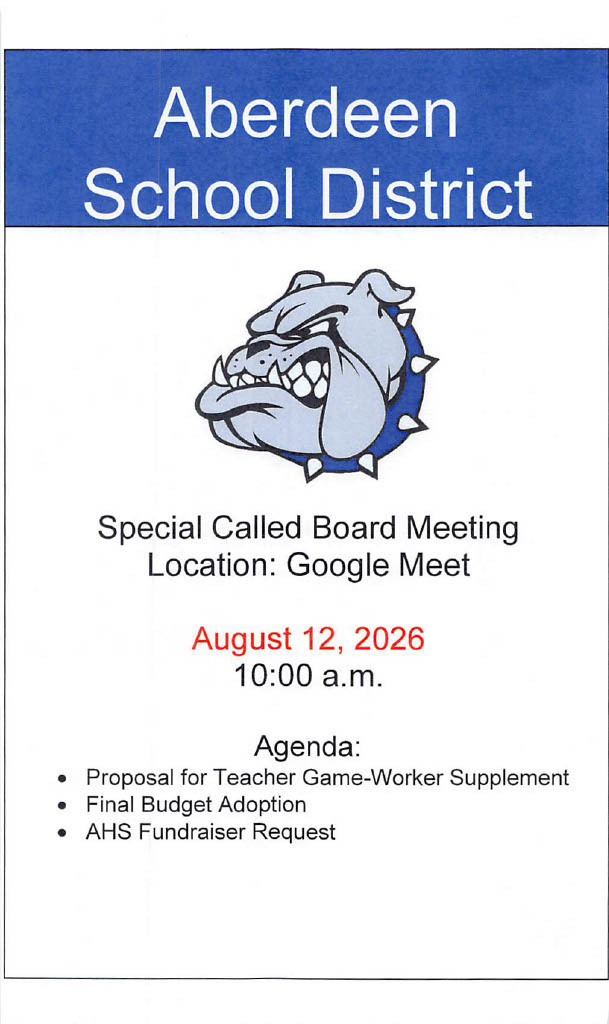 special called board meeting flyer