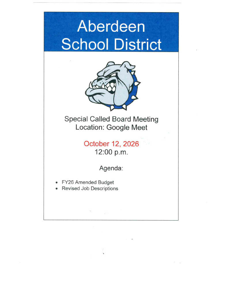 special called board meeting 