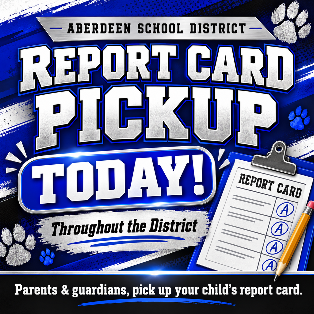 report card pickup day graphic