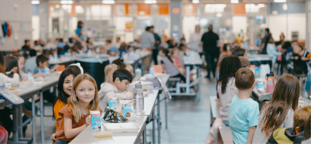A photo of students in the cafeteria at Dyess Elementary