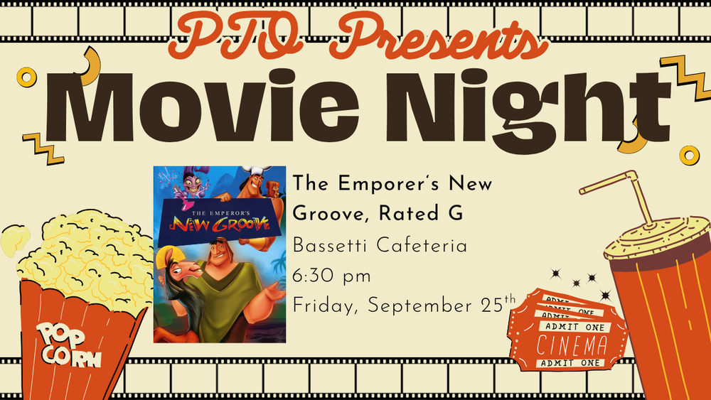 graphic of movie night hosted at Bassetti.
