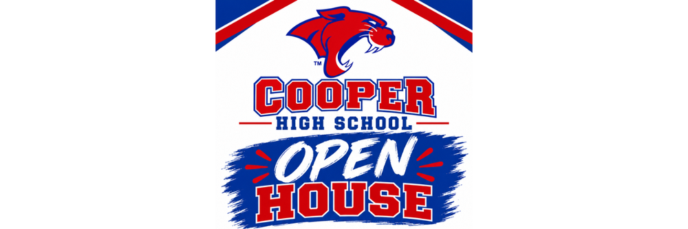 Cougar head with words "open House"