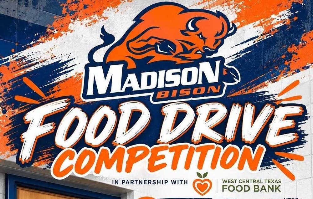 2026 Madison Middle School Food Drive Competition Flyer Header