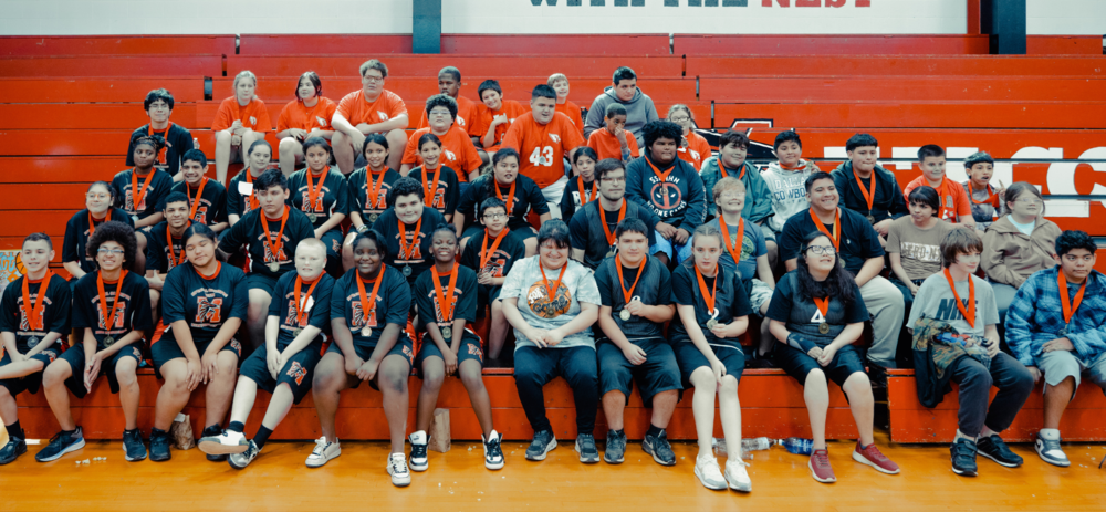 A group photo of students who participated in the Meet in the Middle event
